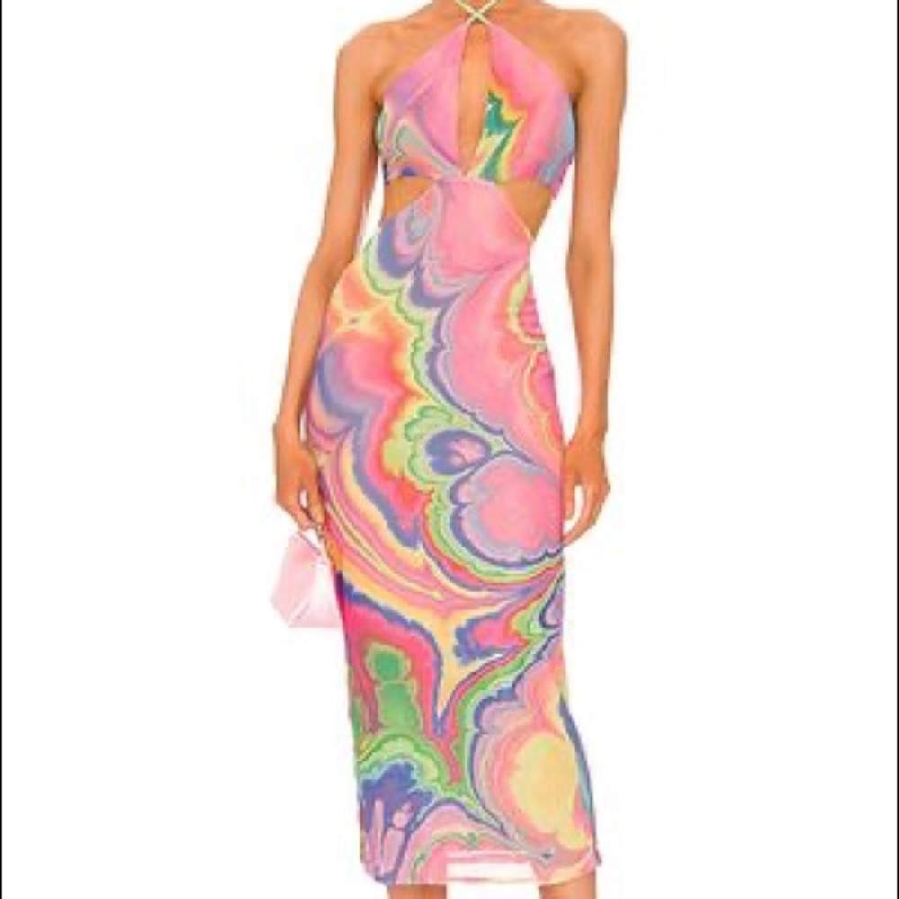 Mesh midi dress